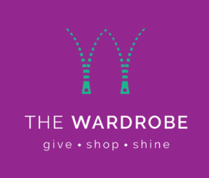 the wardrobe logo, a large letter W above text which reads "The Wardrobe"